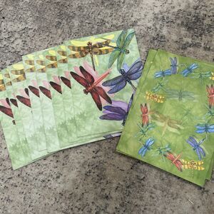 Dragonfly Tree-Free Greeting Cards Set Of 8 Cards 5 Envelopes Eco Friendly